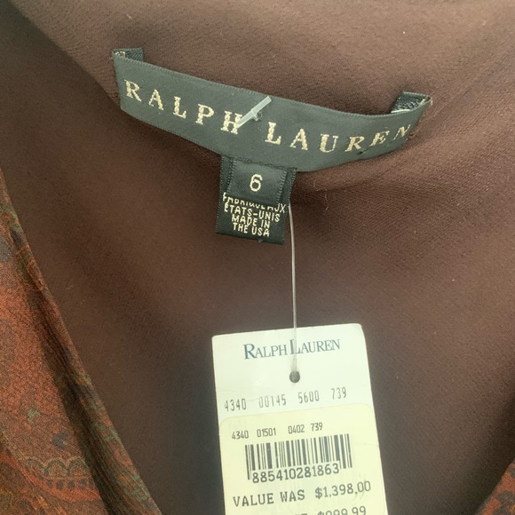 Ralph Lauren Black Label - Silk Paisley Print Dress - Picture 4 of 8